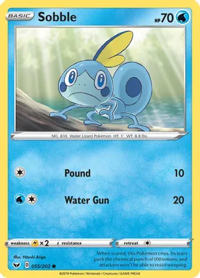Sobble (055) from SWSH01: Sword & Shield Base Set
