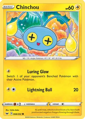 Chinchou (068) from SWSH01: Sword & Shield Base Set