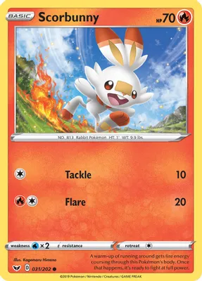 Scorbunny (031) from SWSH01: Sword & Shield Base Set