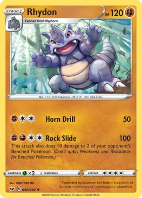 Rhydon from SWSH01: Sword & Shield Base Set