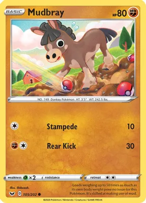 Mudbray from SWSH01: Sword & Shield Base Set