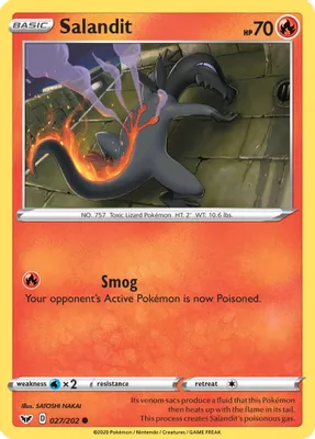 Salandit from SWSH01: Sword & Shield Base Set