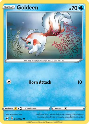 Goldeen (045) from SWSH01: Sword & Shield Base Set