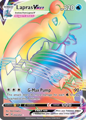 Lapras VMAX (Secret) from SWSH01: Sword & Shield Base Set