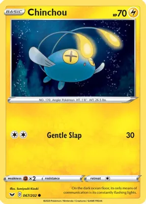 Chinchou (067) from SWSH01: Sword & Shield Base Set