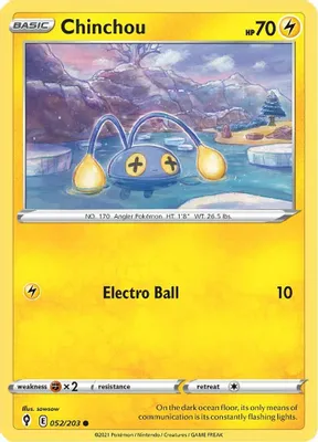 Chinchou from SWSH07: Evolving Skies
