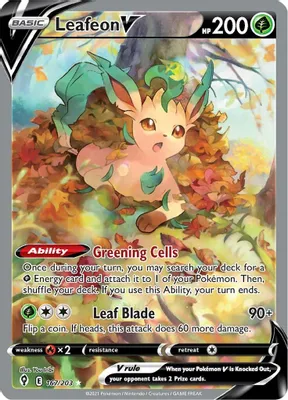 Leafeon V (Alternate Full Art) from SWSH07: Evolving Skies