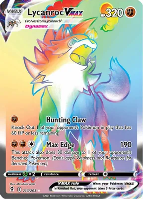 Lycanroc VMAX (Secret) from SWSH07: Evolving Skies