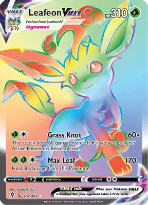 Leafeon VMAX (Secret) from SWSH07: Evolving Skies