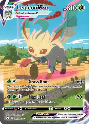 Leafeon VMAX (Alternate Art Secret) from SWSH07: Evolving Skies