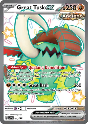 Great Tusk ex - 072 from SV: Scarlet & Violet Promo Cards