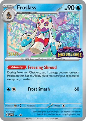 Froslass - 117 (Prerelease) [Staff] from SV: Scarlet & Violet Promo Cards