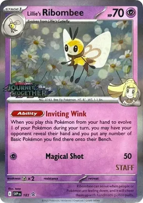 Lillie's Ribombee - 183 (Prerelease) [Staff] from SV: Scarlet & Violet Promo Cards