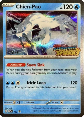 Chien-Pao - 152 (Staff) from SV: Scarlet & Violet Promo Cards