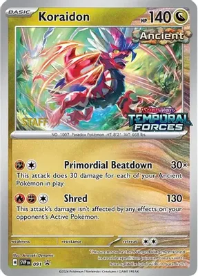 Koraidon - 091 (Prerelease) [Staff] from SV: Scarlet & Violet Promo Cards
