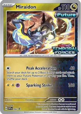 Miraidon - 092 (Prerelease) [Staff] from SV: Scarlet & Violet Promo Cards