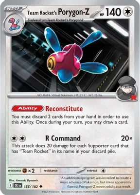 Team Rocket's Porygon-Z from SV10: Destined Rivals