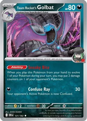 Team Rocket's Golbat from SV10: Destined Rivals