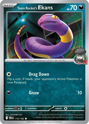 Team Rocket's Ekans from SV10: Destined Rivals