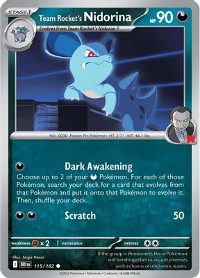 Team Rocket's Nidorina from SV10: Destined Rivals