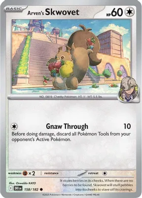 Arven's Skwovet from SV10: Destined Rivals