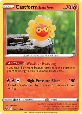 Castform Sunny Form from SWSH06: Chilling Reign