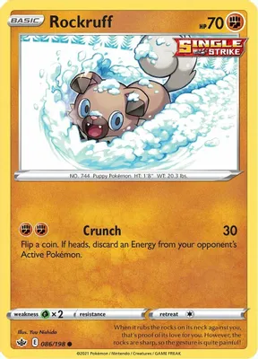 Rockruff from SWSH06: Chilling Reign