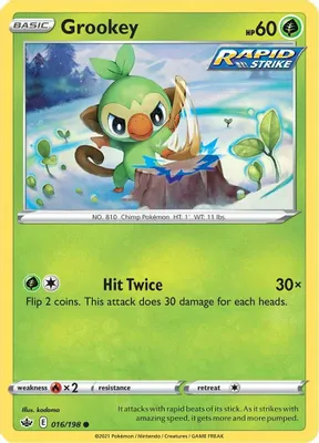 Grookey from SWSH06: Chilling Reign