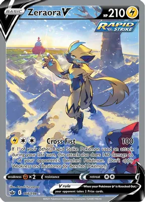 Zeraora V (Alternate Full Art) from SWSH06: Chilling Reign