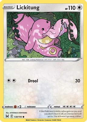 Lickitung from SWSH11: Lost Origin