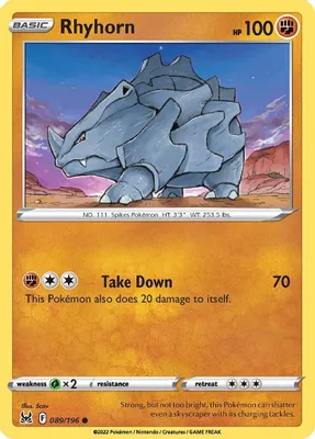 Rhyhorn from SWSH11: Lost Origin