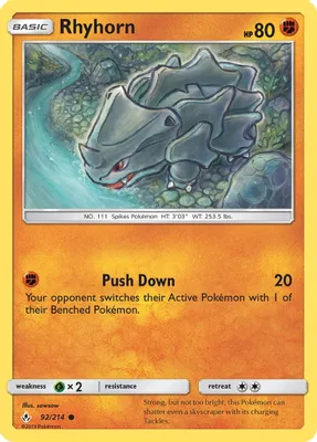 Rhyhorn (92) from SM - Unbroken Bonds