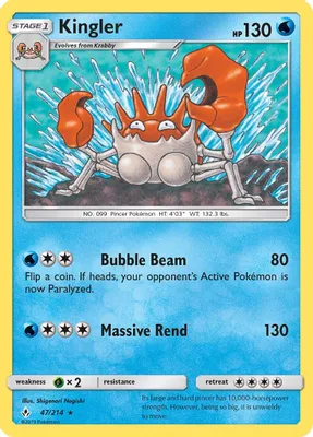 Kingler from SM - Unbroken Bonds