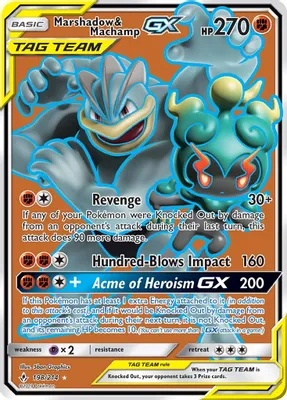 Marshadow & Machamp GX (198) (Full Art) from SM - Unbroken Bonds