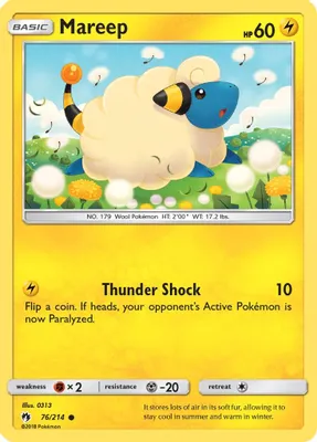 Mareep (76) from SM - Lost Thunder