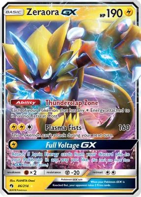 Zeraora GX from SM - Lost Thunder