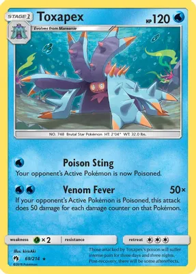 Toxapex from SM - Lost Thunder