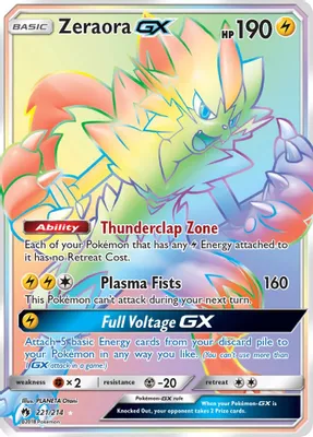 Zeraora GX (Secret) from SM - Lost Thunder