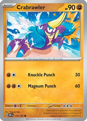Crabrawler from SV03: Obsidian Flames