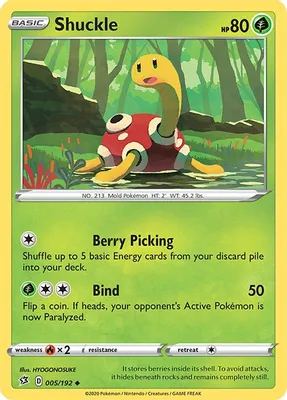 Shuckle from SWSH02: Rebel Clash