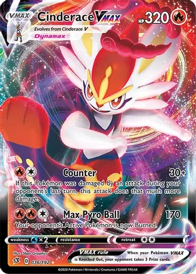 Cinderace VMAX from SWSH02: Rebel Clash