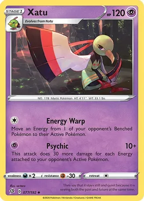 Xatu from SWSH02: Rebel Clash