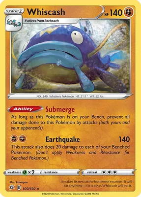 Whiscash from SWSH02: Rebel Clash