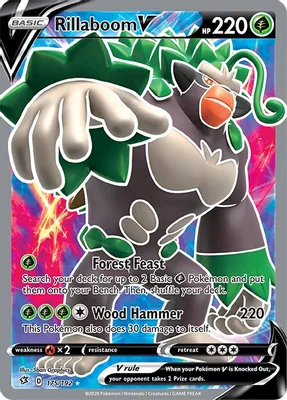 Rillaboom V (Full Art) from SWSH02: Rebel Clash
