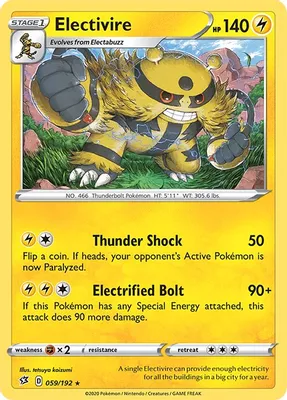 Electivire from SWSH02: Rebel Clash