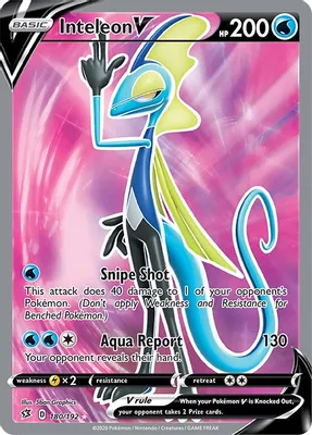 Inteleon V (Full Art) from SWSH02: Rebel Clash