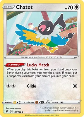 Chatot from SWSH02: Rebel Clash