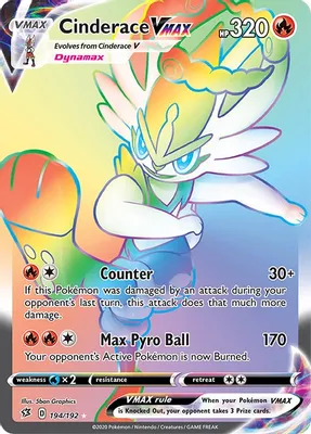 Cinderace VMAX (Secret) from SWSH02: Rebel Clash