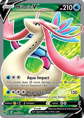 Milotic V (Full Art) from SWSH02: Rebel Clash