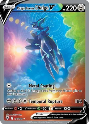 Origin Forme Dialga V (Alternate Full Art) from SWSH10: Astral Radiance